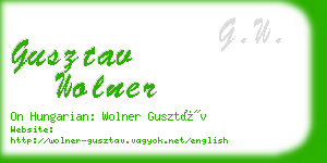 gusztav wolner business card